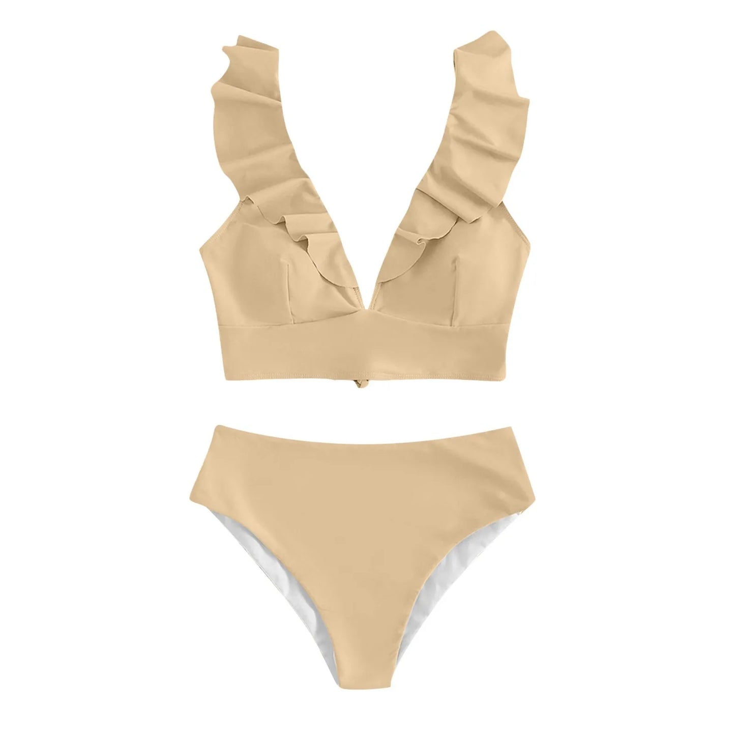 Bikini Braguita Tiro Alto con Volantes ETNA