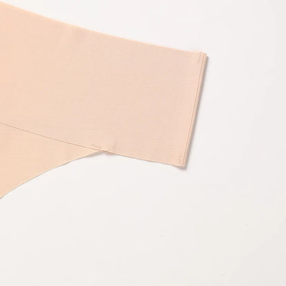 Laser Cut Sexy Seamless Panty Mid Waist Breathable Cotton Women's T-back Panties Hipster Briefs Thong