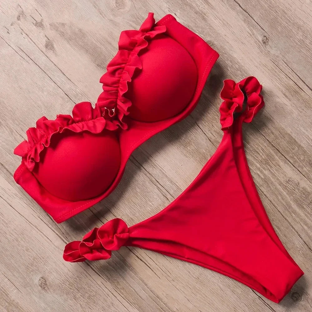 Bikini con Volantes Florales POLI